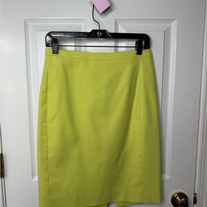 J. Crew Vibrant Green Pencil Skirt